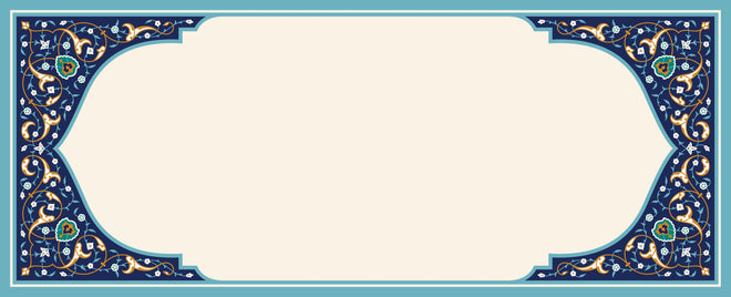 Spritzschutz - Orientalischer Rahmen in Blau und Gold