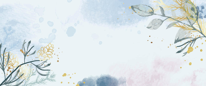 Spritzschutz - Pastellfarbene Aquarell Blumenillustration