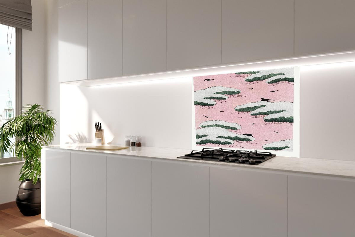 Spritzschutz - Pinker Himmel 