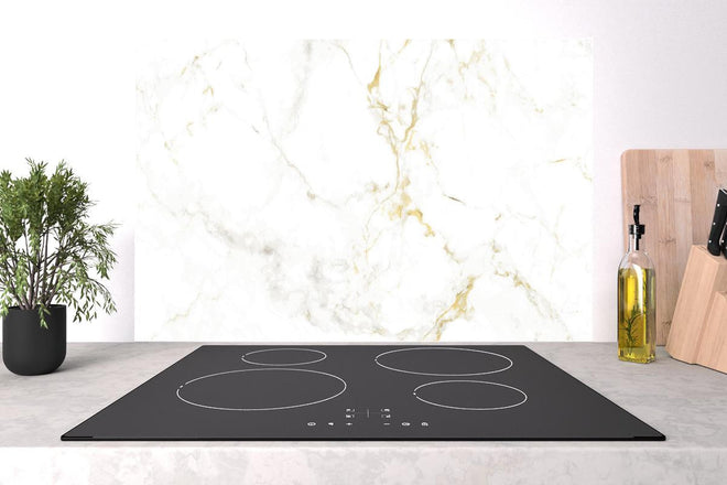 Spritzschutz - Realistische Goldmarmor Textur