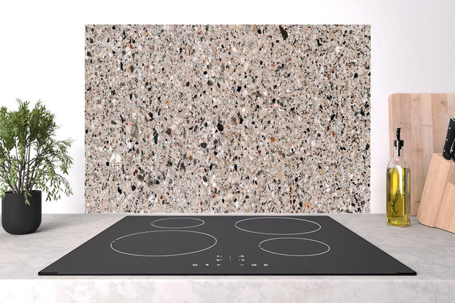 Spritzschutz - Robuste Beige Terrazzo Oberflächenstruktur