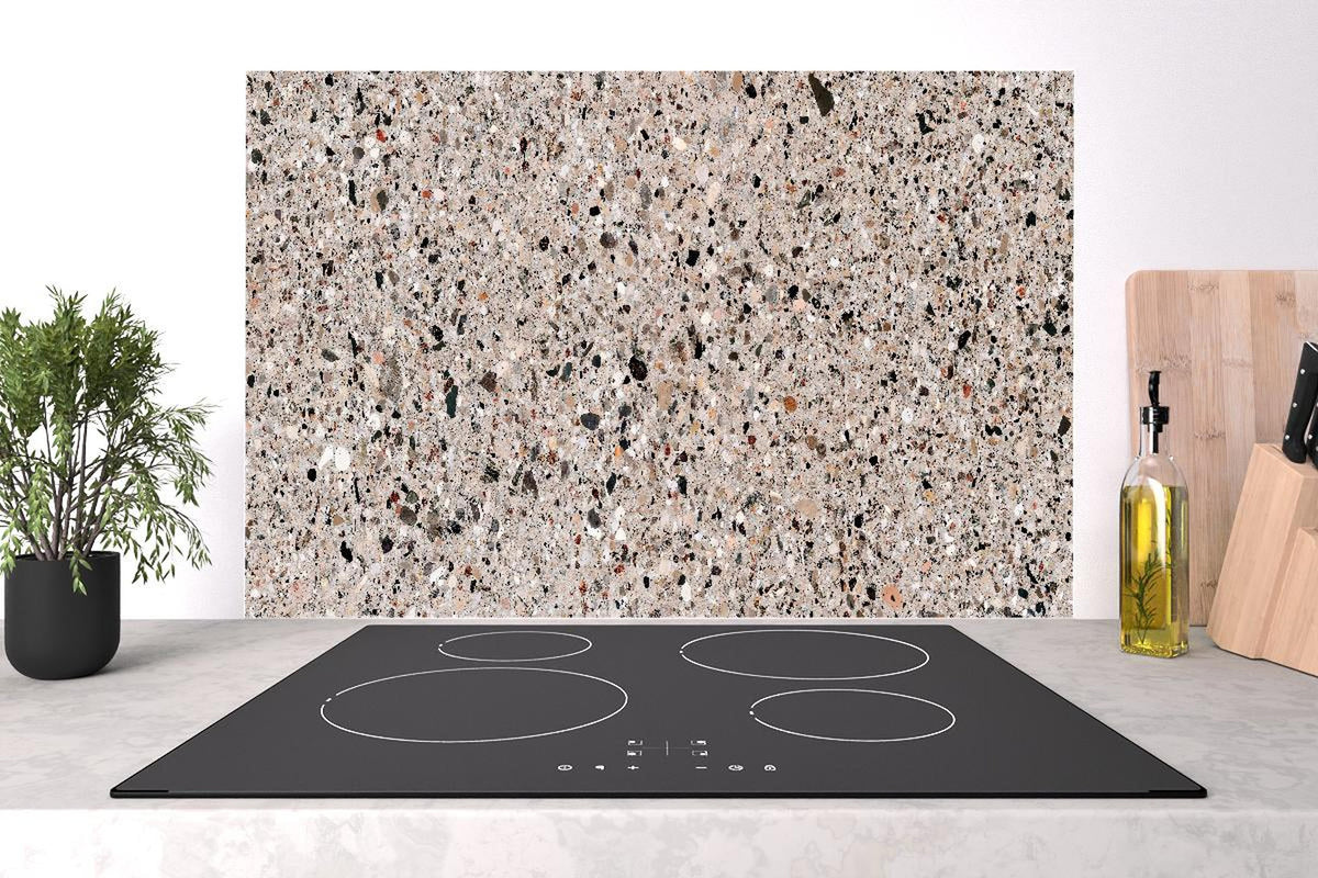 Spritzschutz - Robuste Beige Terrazzo Oberflächenstruktur