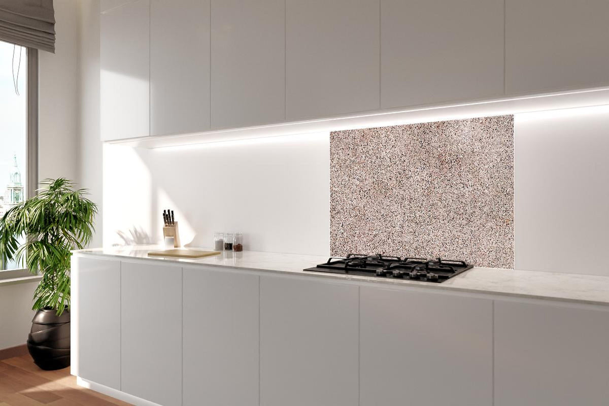 Spritzschutz - Rosafarbige natürliche Mosaiksteine