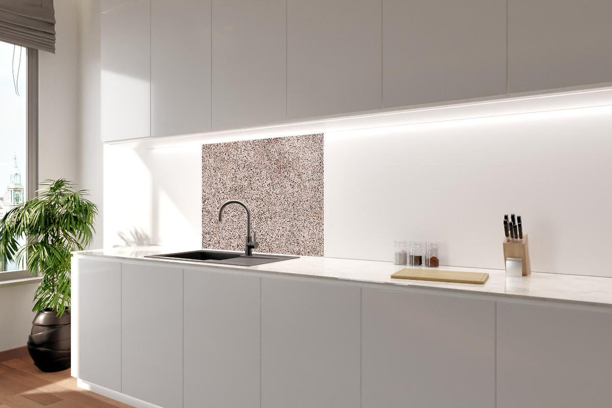 Spritzschutz - Rosafarbige natürliche Mosaiksteine