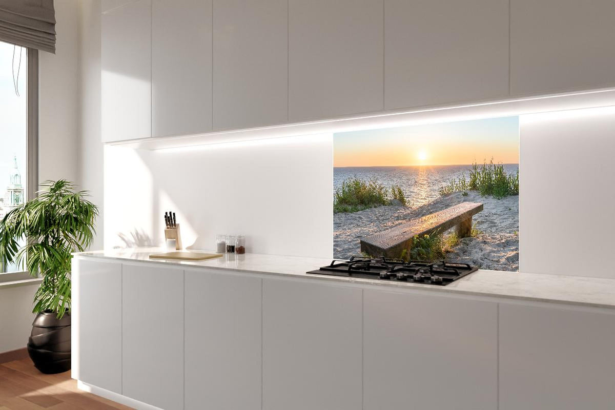 Spritzschutz - Ruhiger Sonnenuntergang - Ostsee