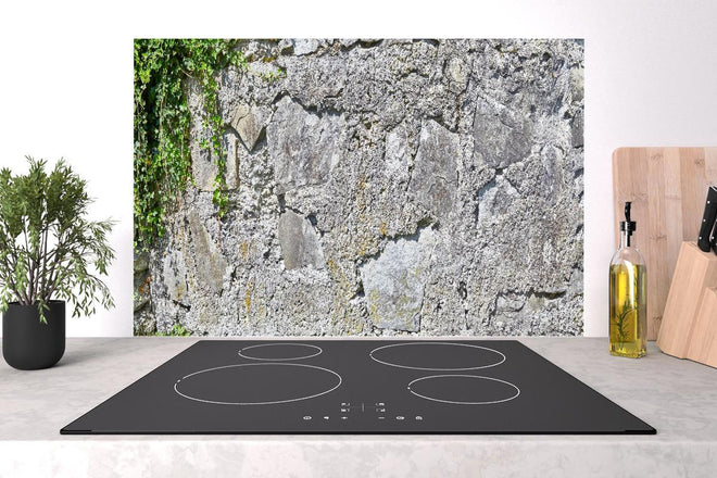 Spritzschutz - Rustikale Schiefermauer