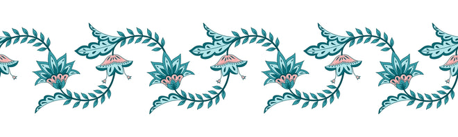 Spritzschutz - Seamless Flower Batik Paisley Border