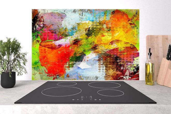 Spritzschutz - Sommerfarben im Graffiti-Stil