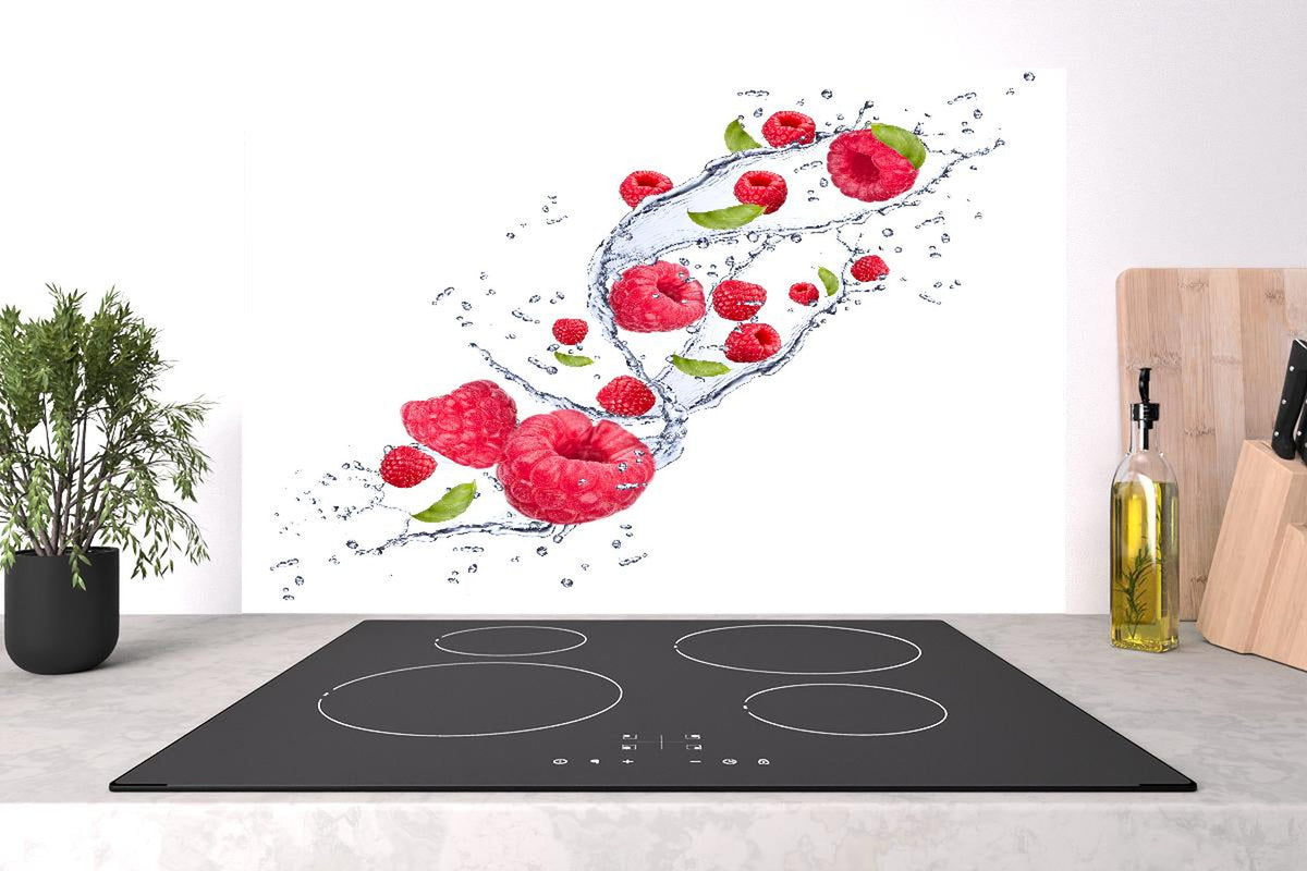 Spritzschutz - Spritzige Erdbeeren