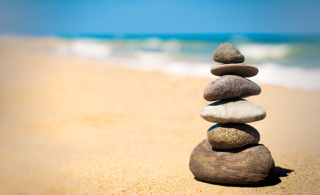 Spritzschutz - Steine Meditation Balance