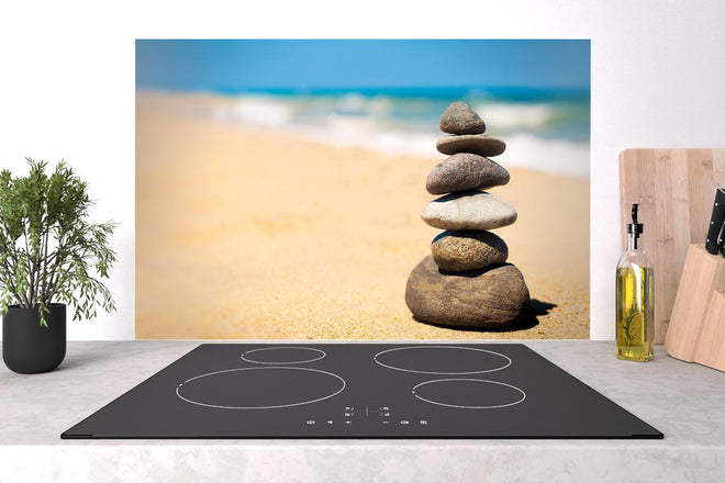 Spritzschutz - Steine Meditation Balance