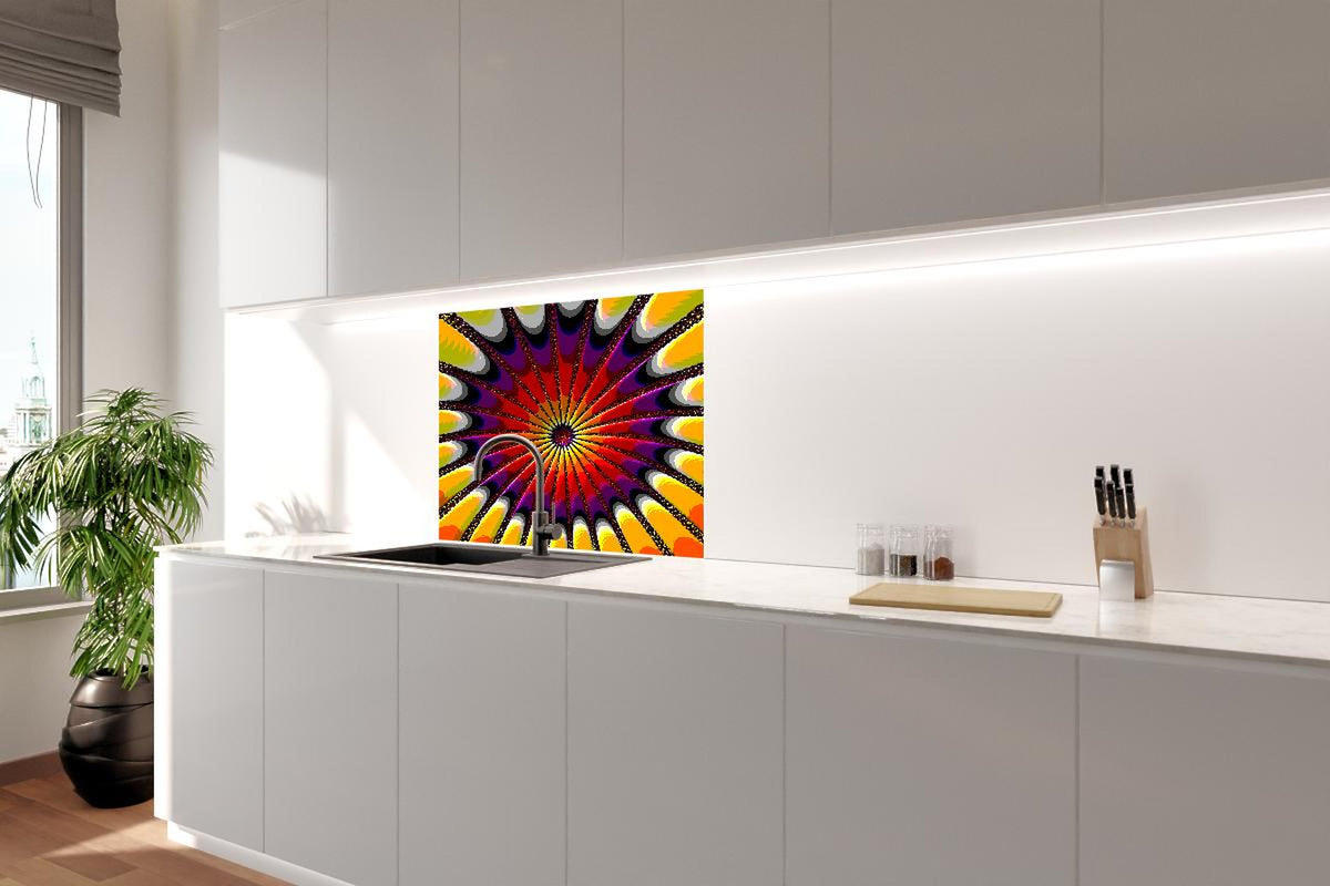 Spritzschutz - Surreales 3D Fraktal Design Kunstwerk