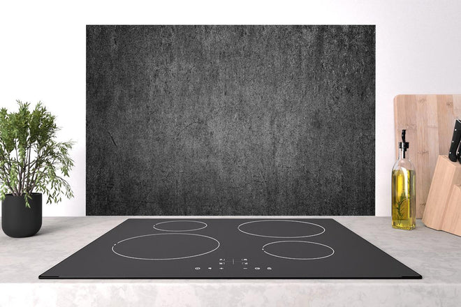 Spritzschutz - Textur Grauer Beton mit Schwarzen Nuancen