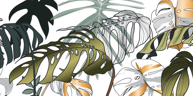 Spritzschutz - Tropische Blätter