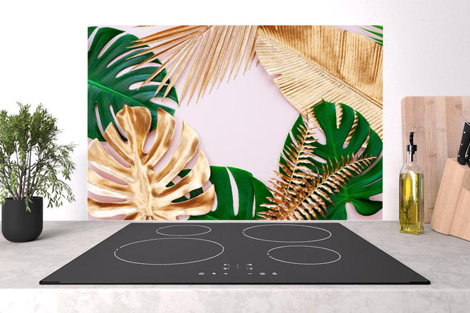 Spritzschutz - Tropisches Blätter Design - Floral