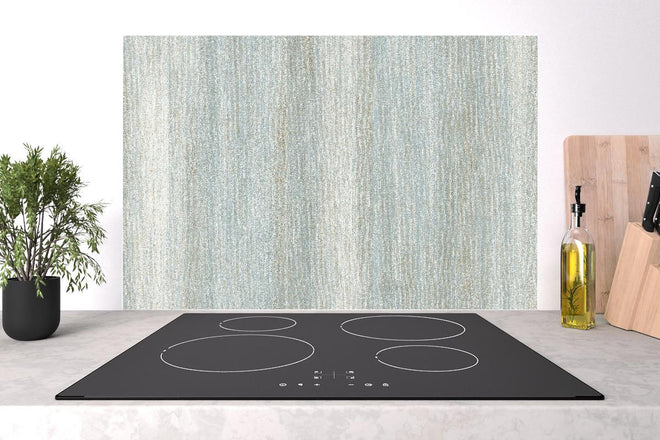 Spritzschutz - Türkis gräulicher Struktur-Tapete