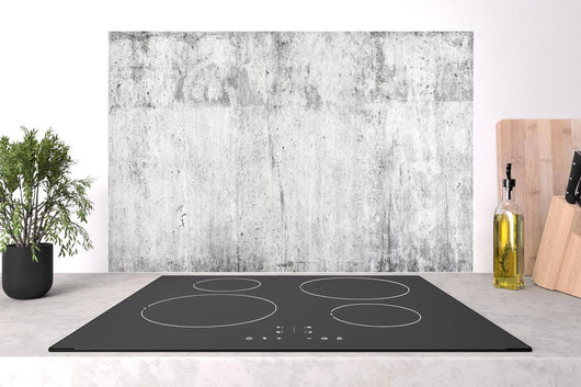 Spritzschutz - Verwitterte weiße Betonwandtextur