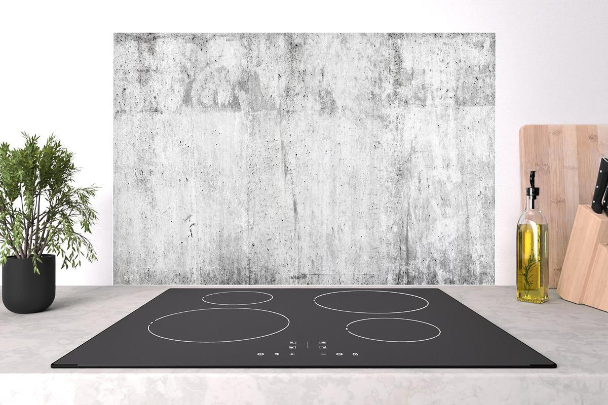 Spritzschutz - Verwitterte weiße Betonwandtextur