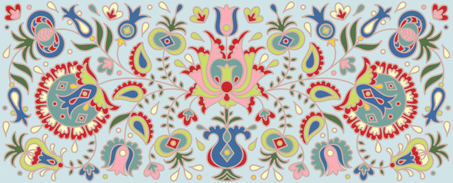 Spritzschutz - Vielfarbiges Floral Design Kunstdruck