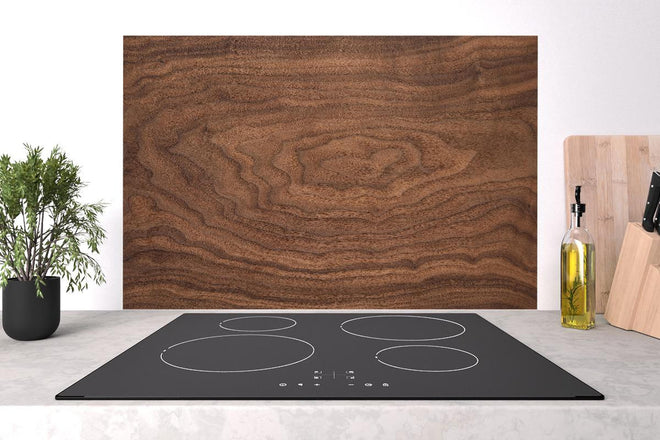 Spritzschutz - Walnussholz Matt