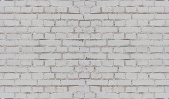 Spritzschutz - Weiß-Beige Ziegelsteinmauer