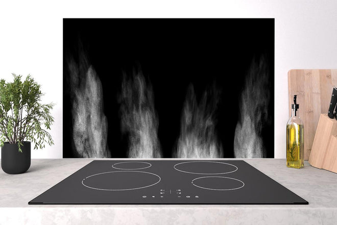 Spritzschutz - Weißer Dampf