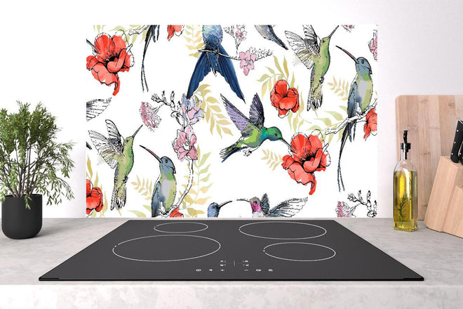 Spritzschutz - Wunderschöne Kolibris