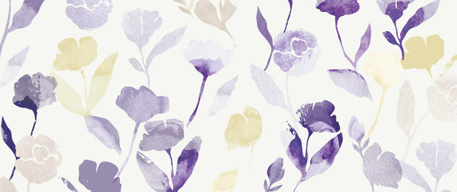 Spritzschutz - Zartes Blumenmuster in Pastelltönen Aquarell